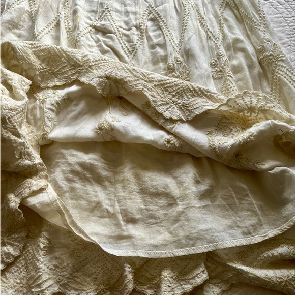 Urban Outfitters Embroidered Mini Dress. Cream. Size S - Picture 8 of 13